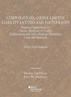 Corporations, Other Limited Liability Entities and Partnerships, Statutory Supplement, 2023-2024