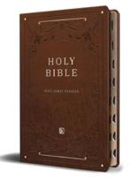 KJV Holy Bible, Giant Print Large Format, Brown Premium Imitation Leather With R Ibbon Marker, Red Letter, and Thumb Index