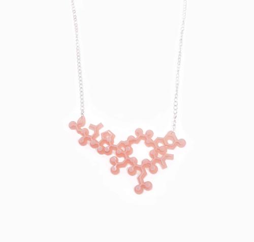 Oxytocin Molecule Necklace (Pink)