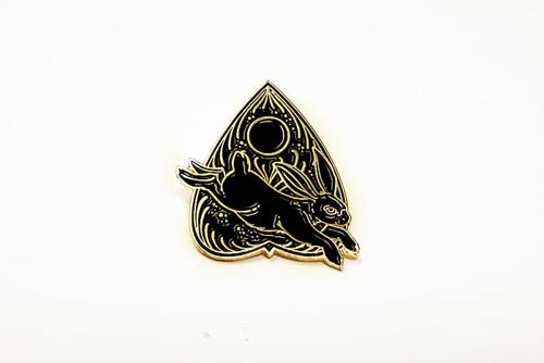 Rabbit Planchette Pin Badge