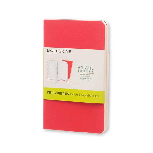 Moleskine Volant Journal Plain Extra Small Geranium Red/Scarlet Red