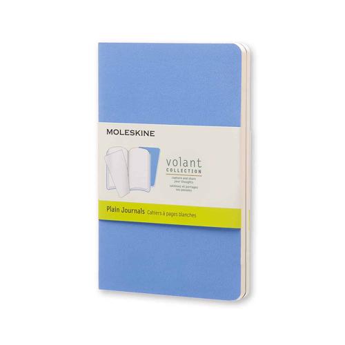 Moleskine Volant Journal Plain Pocket Powder Blue/Royal Blue