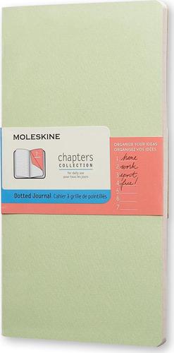 Moleskine Chapters Journal Mist Green Slim Pocket Dotted
