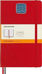 Moleskine Classic Expanded - Scarlet Red / Large / Hard Cover / Ruled