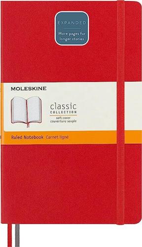 Moleskine Classic Expanded - Scarlet Red / Large / Soft Cover / Ruled