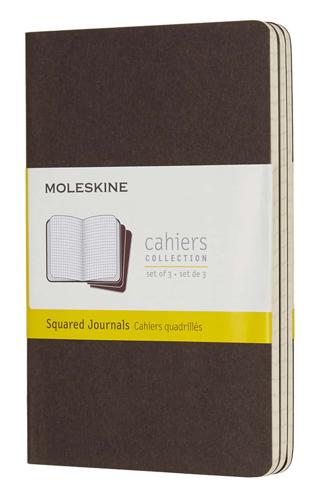 Moleskine Cahier Journals - Pocket Squared - Coffee Brown