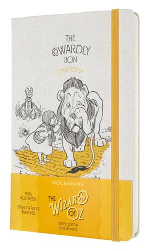 Moleskine The Wizard of Oz Limited Edition Large Plain Notebook - Cowardly Lion