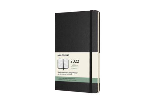 Moleskine 2022 12-Month Weekly Large Hardcover Horizontal Notebook