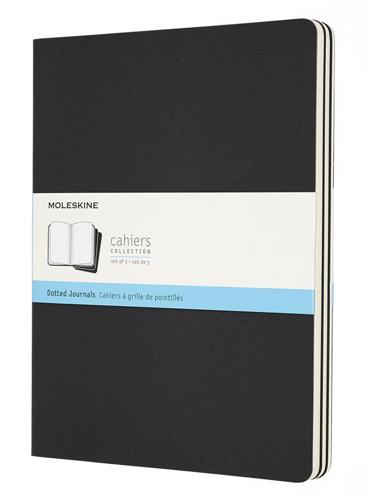 Moleskine Cahier Journals - XL Dotted Black Soft cover
