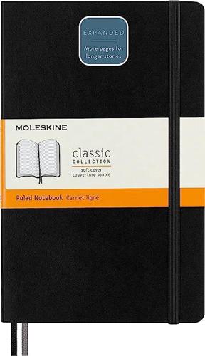 Moleskine Classic Expanded - Black / Large / Soft Cover / Ruled