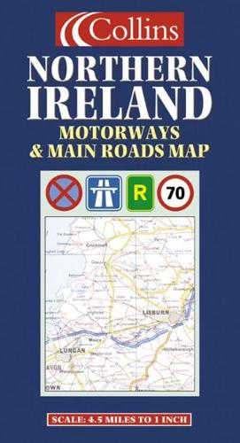 Motorways and Main Roads Map Northern Ireland