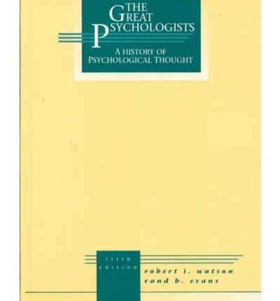 The Great Psychologists