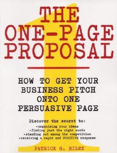 The One-Page Proposal