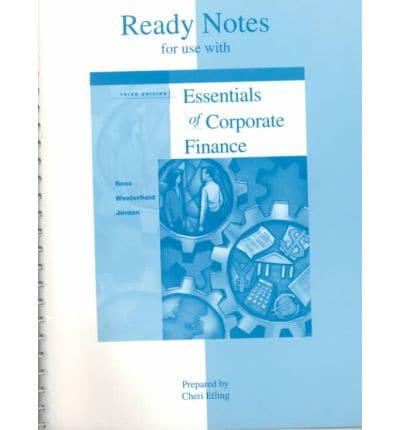 Ready Notes to Accompany Essentials of Corporate Finance