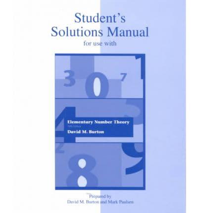 Student Solutions Manual for Use With Elementary Number Theory : David M  Burton : 9780072528619 : Blackwell's