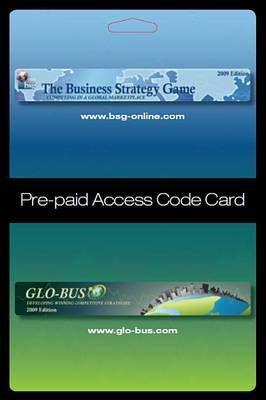 BSG GLOBUS ACCESS CODE CARD