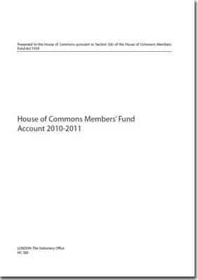 House of Commons Members' Fund Account 2010-2011