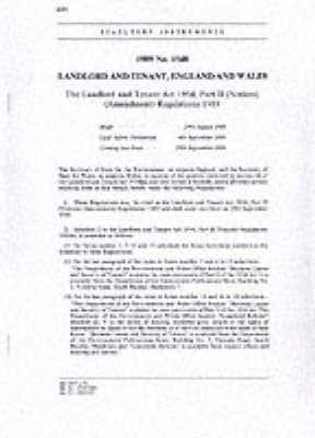 The Landlord and Tenant Act 1954, Part II (Notices) (Amendment) Regulations 1989