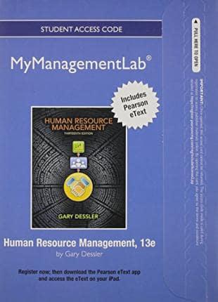 2012 MyManagementLab With Pearson eText -- Access Card -- For Human Resource Management