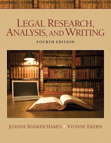 Legal Research, Analysis and Writing