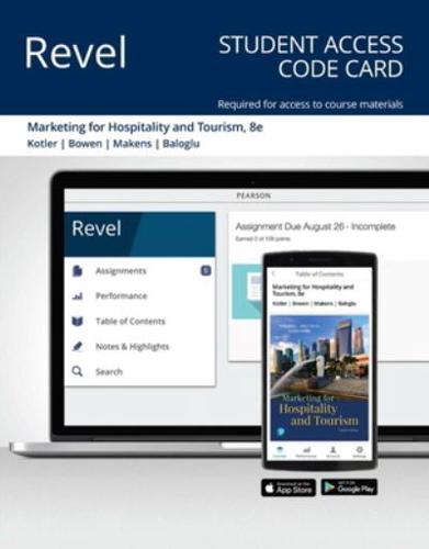 Revel for Marketing for Hospitality and Tourism -- Access Card