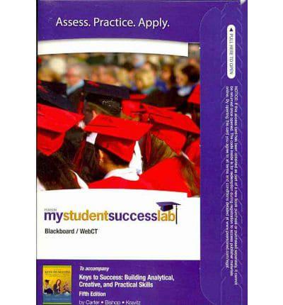 MyLab Student Success Blackboard / WebCT With Pearson eText -- Standalone Access Card -- For Keys to Success