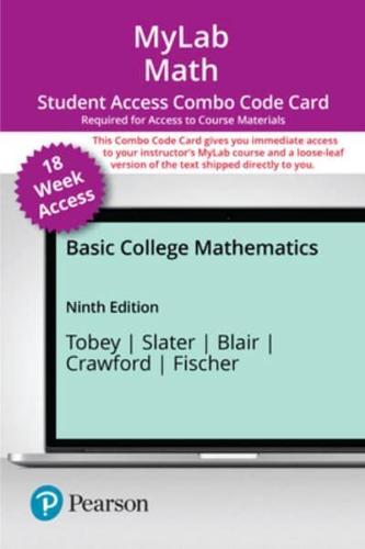 Mylab Math With Pearson Etext -- Combo Access Card -- For Basic College Mathematics (18 Weeks)