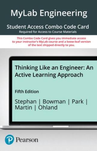 Mylabengineering With Pearson Etext -- Combo Access Card -- For Thinking Like an Engineer