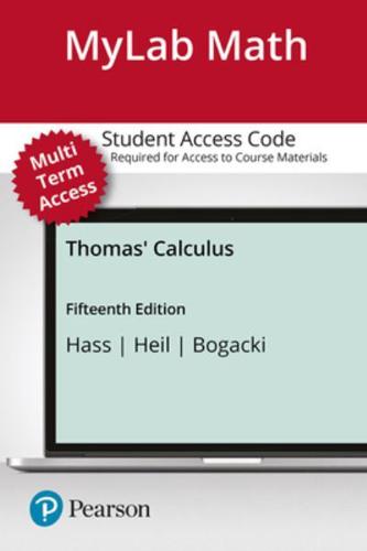 Mylab Math With Pearson Etext -- 24-Month Access Card -- For Thomas' Calculus