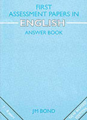 First Assessment Papers in English Answer Book - 7-8 Yrs New Revised Edition