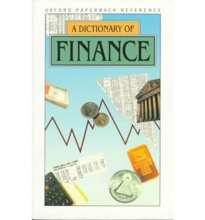 A Dictionary of Finance