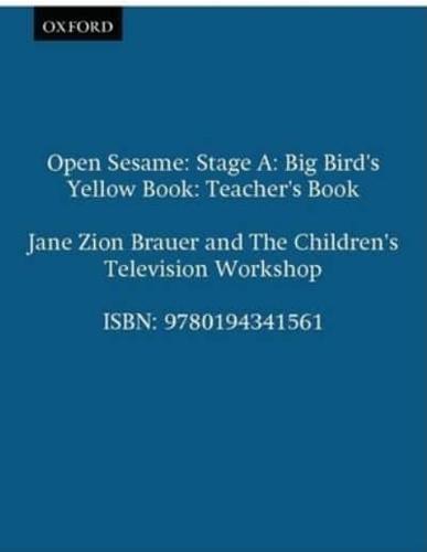 Big Bird's Yellow Book Teacher's Bk