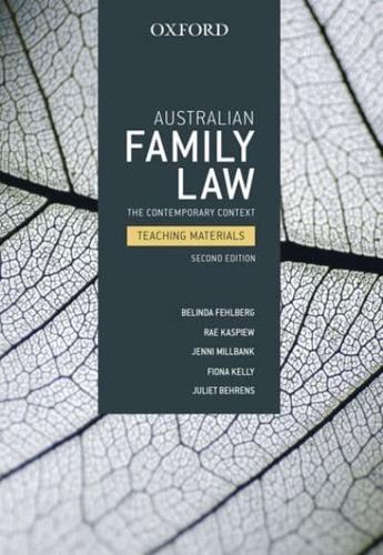 Australian Family Law. Teaching Materials