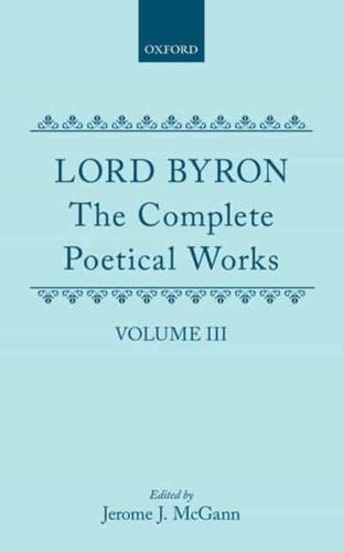 The Complete Poetical Works. Vol. 3