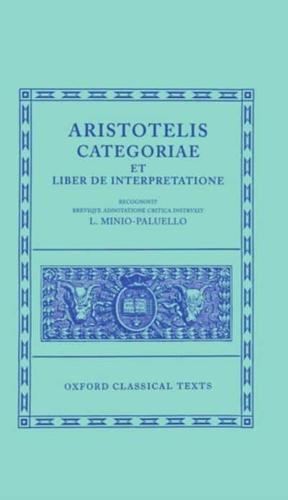 Aristotle Categoriae Et Liber De Interpretatione