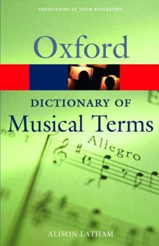 The Oxford Dictionary of Musical Terms