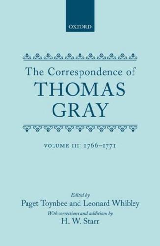 Correspondence of Thomas Gray