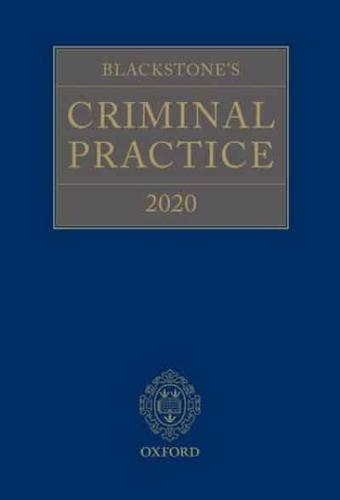 Blackstone's Criminal Practice 2020