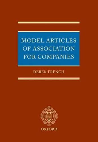 Model Articles of Association for Companies