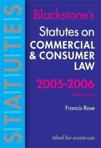 Statutes on Commercial and Consumer Law