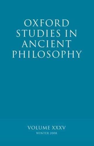 Oxford Studies in Ancient Philosophy. Vol. 35