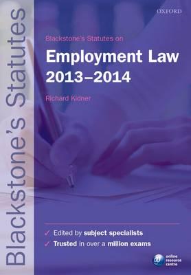 Blackstone's Statutes on Employment Law 2013-2014