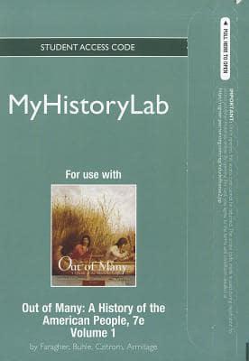 NEW MyLab History -- Standalone Access Card -- For Out of Many