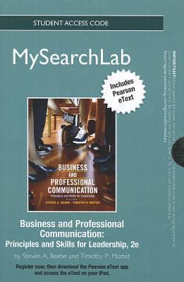 MySearchLab With Pearson eText -- Standalone Access Card -- For Business & Professional Communication