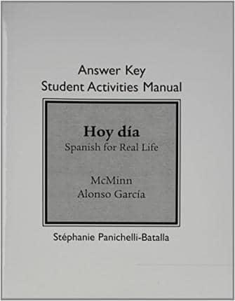 Student Activities Manual Answer Key for Hoy Dia