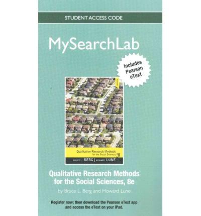 MyLab Search With Pearson eText -- Standalone Access Card -- For Qualitative Research Methods for the Social Sciences