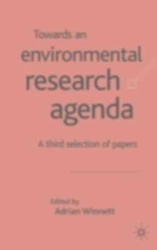 Towards an environment research agenda