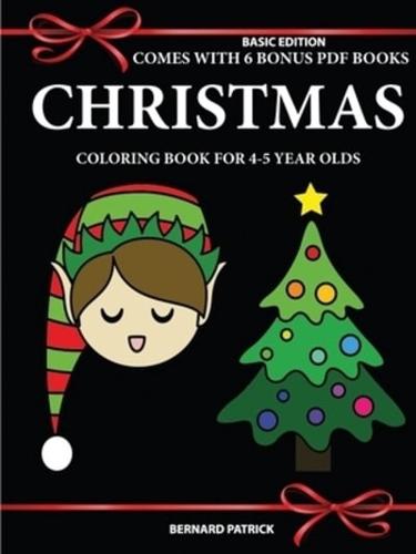 Simple Coloring Book for 4-5 Year Olds (Christmas)