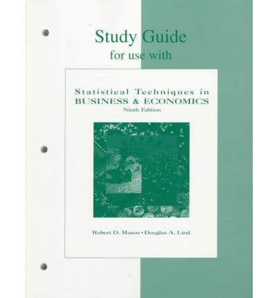 Statistical Techniques in Business and Economics. Study Guide