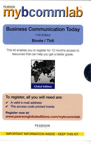 Access Card for Business Communication Today Global Edition